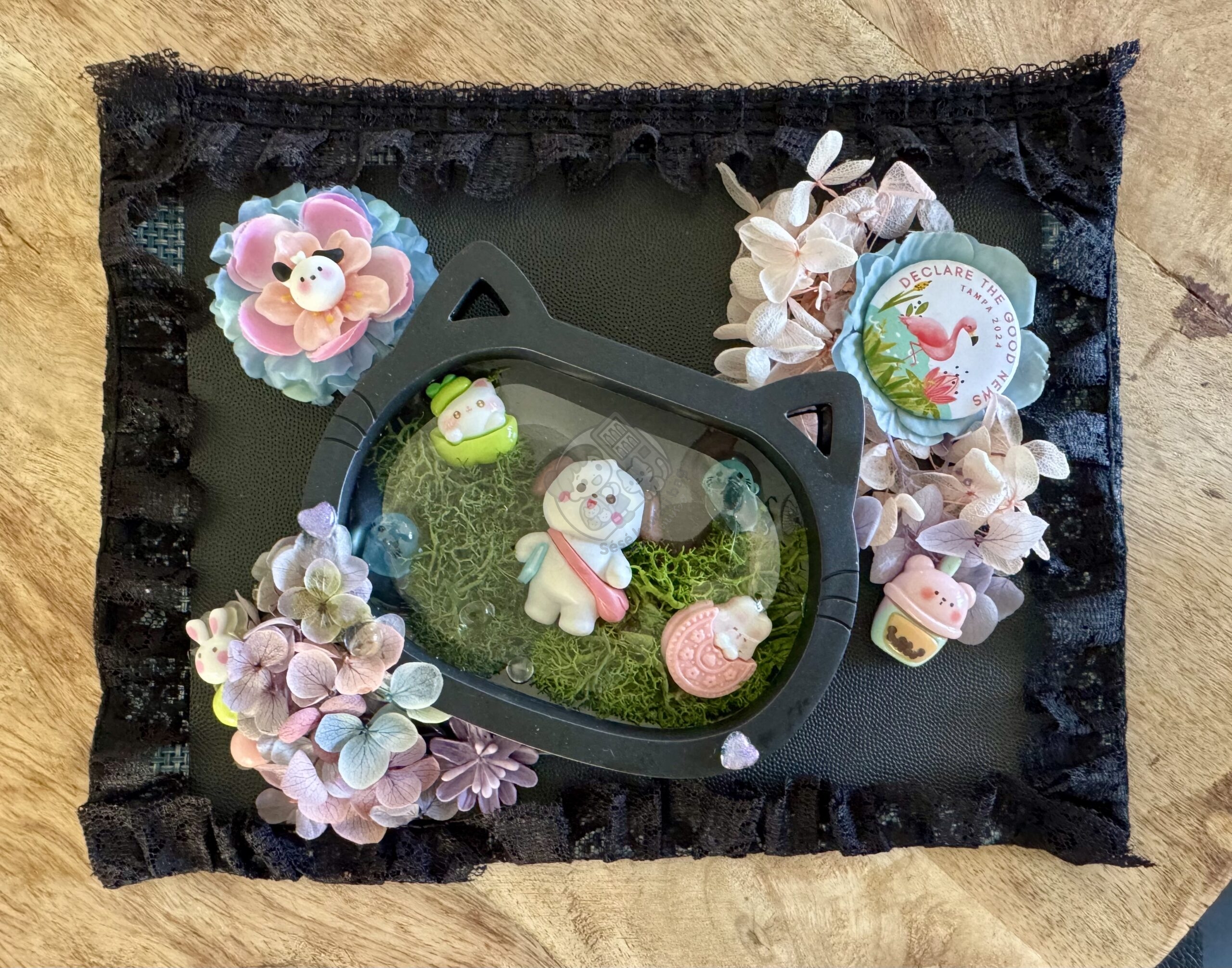 Sac Retro Flowers Dog – Image 5