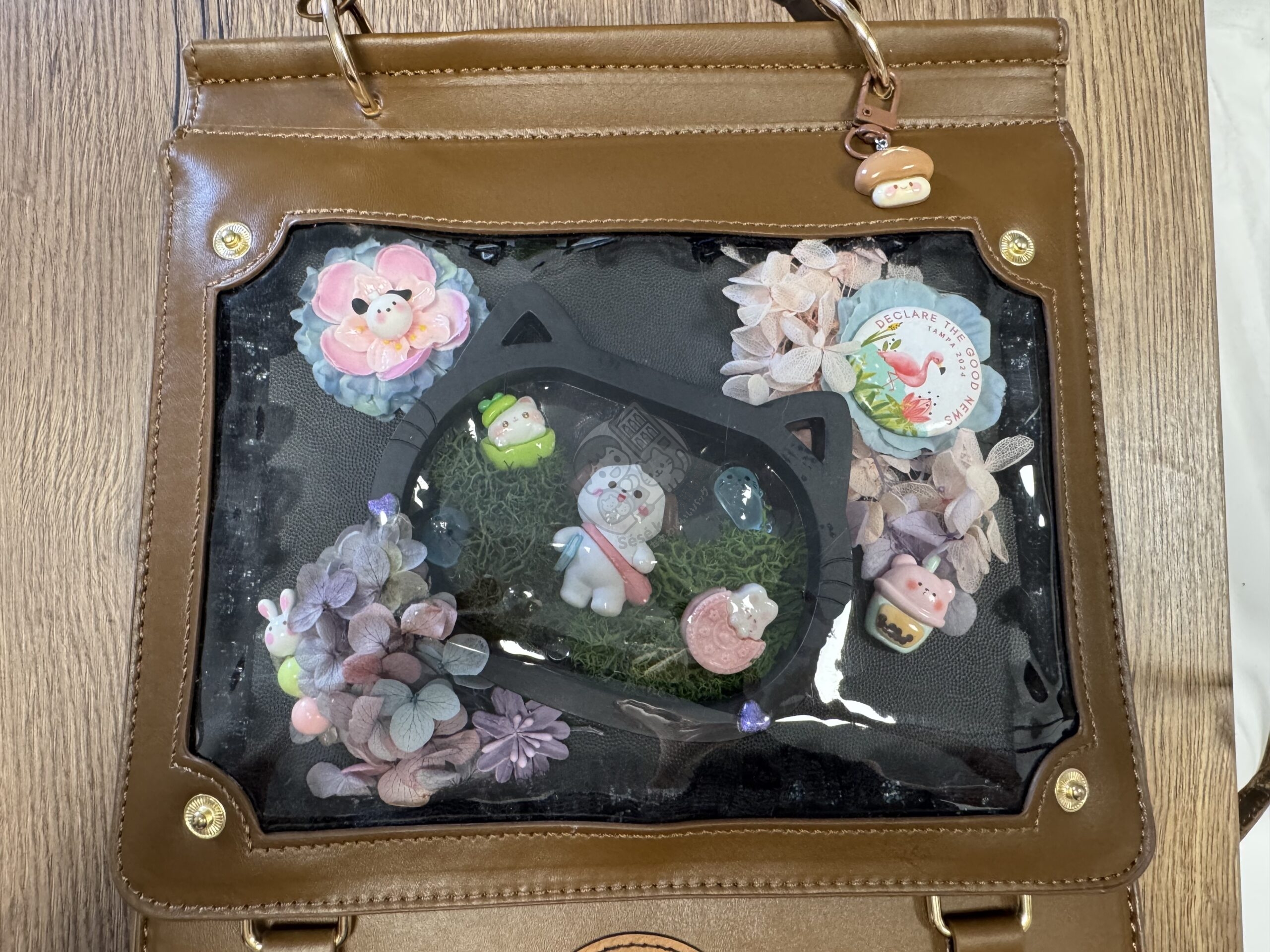 Sac Retro Flowers Dog – Image 3