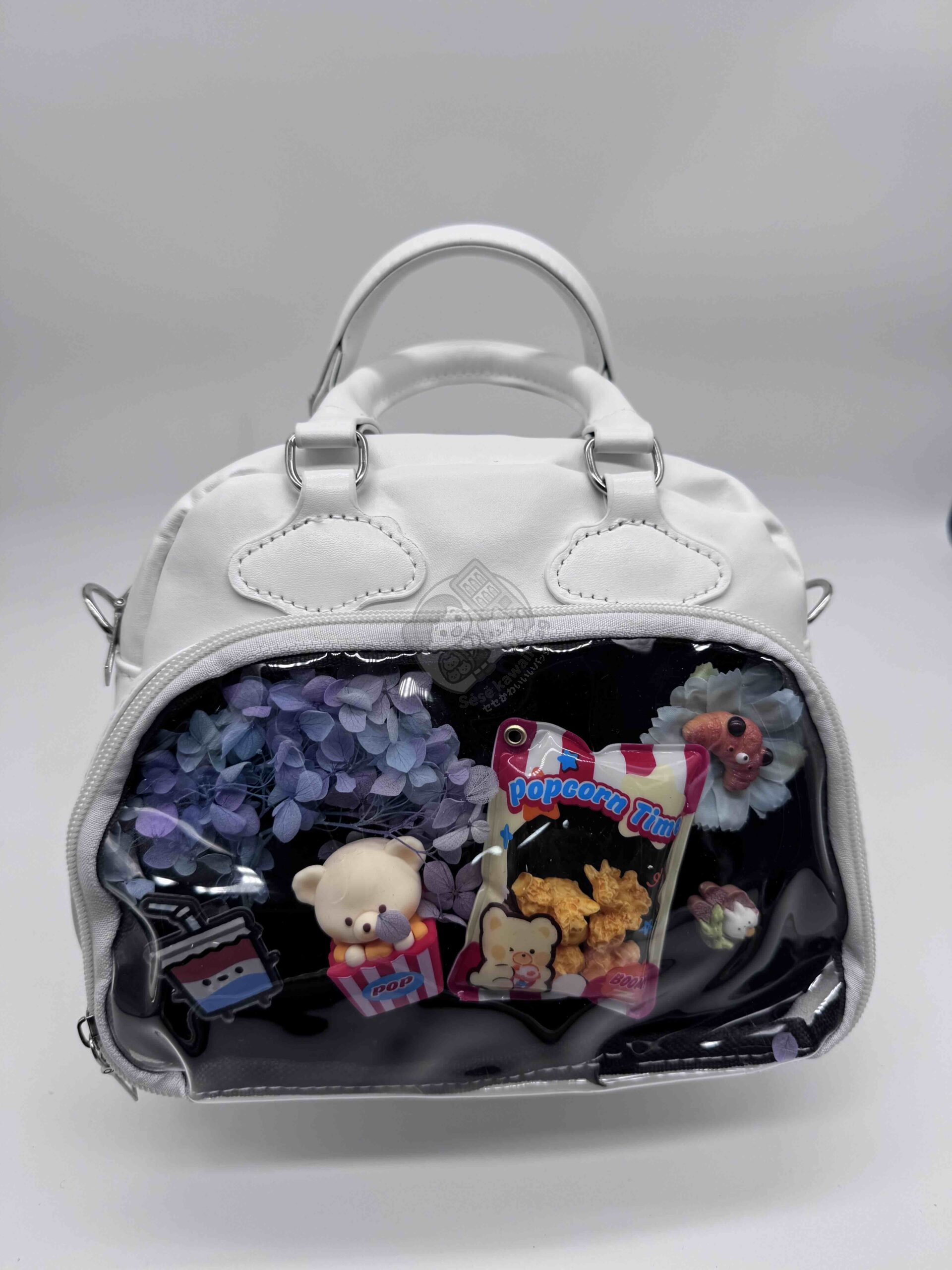 Sac Kuma Popcorn blanc